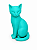 Escultura Gato 15cm Decoração de Interiores Tiffany - Imagem 1