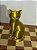 Escultura Gato 15cm Decoração de Interiores DOURADO - Imagem 2