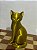 Escultura Gato 15cm Decoração de Interiores DOURADO - Imagem 4