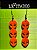 10 Pares de Brincos ALIEN LARANJA(ATACADO) - Imagem 2