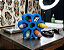 SUPORTE PARA TINTAS TATTOO TATUAGEM FLOR AZUL - Imagem 2
