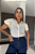 Cropped Camisa Tricoline Manga Bufante 2516 - Imagem 2