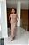 Vestido Linho Midi Fenda Frente Busto Drapeado 2133 - Imagem 2