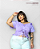 Cropped Ciganinha Lilás Plus Size - Imagem 1