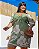 Vestido Jully Curto Verde Plus Size - Imagem 3