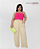Calça Pantalona Duna Bege Plus Size - Imagem 1