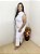 Vestido Anarruga com bolso lateral Branco Plus Size - Imagem 1