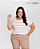 T-Shirt Muscle Listrado Marrom Plus Size - Imagem 1