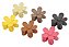 NE10048 - 10048 piranha de cabelo flor plástico+ ferro, 8 cm – Pacote com 12 unidades (Atacado) - Imagem 1