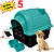 Casa Casinha Para Cachorro Com Colchão Comedouro e Bebedouro N5 - Imagem 8