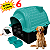 Casa Casinha Para Cachorro Com Colchão Comedouro e Bebedouro N6 - Imagem 8