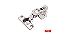 Conjunto Dobradiça S95 105°Soft Clip ACT3  Corpo Alto RETA HARDT - Imagem 3