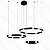 Lustre Rings Moderno 3 Anéis – 40/60/80cm - Imagem 2