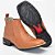 Bota Country Masculina Bico Quadrado Couro Legítimo Brete Boots - Imagem 7