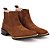 Bota Country Masculina Texana Couro Nobuck Bico Quadrado Cano Curto - Imagem 4
