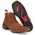 Bota Country Masculina Texana Couro Nobuck Bico Quadrado Cano Curto - Imagem 7