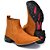 Bota Country Masculina Texana Couro Nobuck Bico Quadrado Cano Curto - Imagem 4