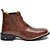 Bota Country Masculina Bico Quadrado Couro Legítimo Brete Boots - Imagem 1