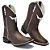 Bota Texana Cano Longo Country Rodeio Brete Boots Couro Sintético - Imagem 11
