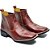 Bota Country Masculina Bico Quadrado Couro Legítimo Brete Boots - Imagem 13