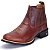 Bota Masculina Country Cowboy Bico Redondo Couro Legítimo Brete Boots - Imagem 11