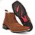 Bota Country Masculina Texana Couro Nobuck Bico Quadrado Cano Curto - Imagem 8