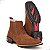 Bota Country Masculina Texana Couro Nobuck Bico Quadrado Cano Curto - Imagem 9