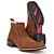 Bota Country Masculina Texana Couro Nobuck Bico Quadrado Cano Curto - Imagem 9