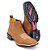 Bota Country Masculina Texana Couro Nobuck Bico Quadrado Cano Curto - Imagem 4