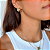 Piercing Fake Duplo Dourado - Imagem 2