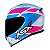 Capacete Asx Eagle Fast Brilho Branco/ Rosa/ Azul 58 - Imagem 1