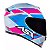 Capacete Asx Eagle Fast Brilho Branco/ Rosa/ Azul 58 - Imagem 4