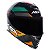 Capacete Asx Eagle Fast Brilho Preto/ Vermelho/Verde 62 - Imagem 5