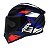 Capacete Asx City Start Preto Vermelho Azul - Imagem 1