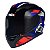 Capacete Asx City Start Preto Vermelho Azul - Imagem 3