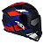 Capacete Asx City Start Preto Vermelho Azul - Imagem 2