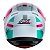 Capacete Asx City Kingdom Brilho Branco/ Rosa/ Tiffany - Imagem 2