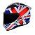 Capacete Asx City Kingdom Brilho Branco/vermelho/azul - Imagem 1