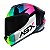 Capacete ASX Draken Striker Brilho Preto/Amarelo/Rosa - Imagem 1