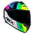 Capacete ASX Draken Striker Brilho Preto/Amarelo/Rosa - Imagem 5