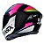 Capacete ASX Draken Striker Brilho Preto/Amarelo/Rosa - Imagem 3