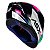 Capacete ASX Draken Striker Brilho Preto/Amarelo/Rosa - Imagem 4