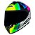 Capacete ASX Draken Striker Brilho Preto/Amarelo/Rosa - Imagem 2