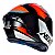Capacete ASX Draken Striker Fosco Preto/Grafite/Vermelho - Imagem 2