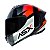 Capacete ASX Draken Striker Fosco Preto/Grafite/Vermelho - Imagem 1