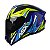 Capacete Asx Draken Vector Brilho Azul/amarelo/cinza - Imagem 1
