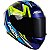 Capacete Asx Draken Vector Brilho Azul/amarelo/cinza - Imagem 3