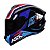 Capacete Asx Draken Cougar Brilho Preto/azul/vermelho - Imagem 1