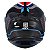 Capacete Asx Draken Cougar Brilho Preto/azul/vermelho - Imagem 3