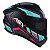 Capacete Asx Draken Wind Fosco Preto/Tiffany/Pink - Imagem 2
